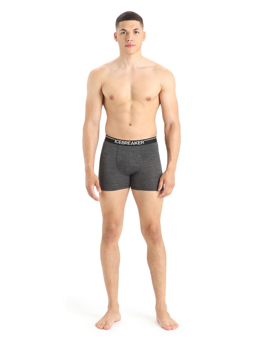 Icebreaker Merino Anatomica Boxers Miesten Alusvaatteet Mustat Harmaat | FI 1316MQZA